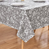 Dehaus Floral Bloom Wipe Clean PVC Table Cloth - Grey