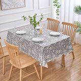 Dehaus Floral Bloom Wipe Clean PVC Table Cloth - Grey