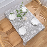 Dehaus Floral Bloom Wipe Clean PVC Table Cloth - Grey