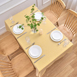 Dehaus Geo Diamond Wipe Clean PVC Table Cloth - Ochre Yellow