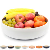 Dehaus Large Spun Bamboo Bowl – White