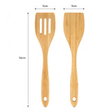 Dehaus Premium Bamboo Turner & Slotted Fish Slice (Set of 2)