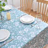 Dehaus Floral Bloom Wipe Clean PVC Table Cloth - Duck Egg Blue