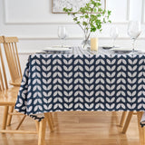 Dehaus Petal Parade Wipe Clean PVC Table Cloth - Navy Blue