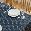 Dehaus Geo Flow Wipe Clean PVC Table Cloth - Navy Blue