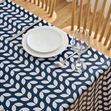 Dehaus Petal Parade Wipe Clean PVC Table Cloth - Navy Blue