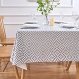 Dehaus Geo Diamond Wipe Clean PVC Table Cloth - Grey