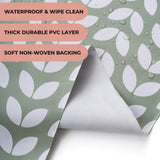 Dehaus Petal Parade Wipe Clean PVC Table Cloth - Sage Green