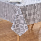 Dehaus Geo Diamond Wipe Clean PVC Table Cloth - Grey