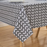 Dehaus Petal Parade Wipe Clean PVC Table Cloth - Grey