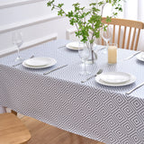 Dehaus Geo Diamond Wipe Clean PVC Table Cloth - Grey