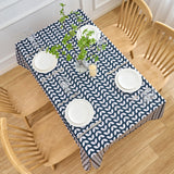 Dehaus Petal Parade Wipe Clean PVC Table Cloth - Navy Blue