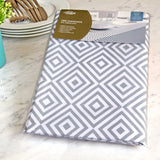 Dehaus Geo Diamond Wipe Clean PVC Table Cloth - Grey