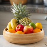 Dehaus Large Spun Bamboo Bowl – Natural