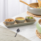 Dehaus Small Bamboo Dipping Bowls & Tray Set, 9cm x 4.5cm - Grey Dipping Bowls Dehaus Ltd.