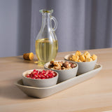 Dehaus Small Bamboo Dipping Bowls and Tray Set – Sage Green