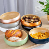 Dehaus Large Round Eco-Friendly Spun Bamboo Bowl, 30cm x 8cm – Grey