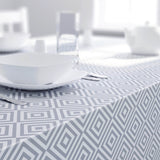 Dehaus Geo Diamond Wipe Clean PVC Table Cloth - Grey