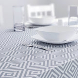 Dehaus Geo Diamond Wipe Clean PVC Table Cloth - Grey