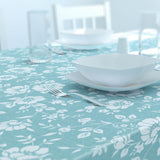 Dehaus Floral Bloom Wipe Clean PVC Table Cloth - Duck Egg Blue