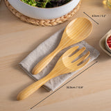 Dehaus Large Eco-Friendly Bamboo Salad Servers, 30.5cm x 8.3cm Salad Servers Dehaus Ltd