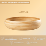 Dehaus Large Spun Bamboo Bowl – Natural