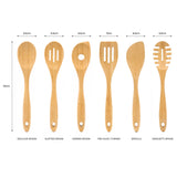 Dehaus Premium Bamboo Kitchen Utensils (Set of 6)