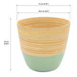 Dehaus Spun Bamboo Indoor Plant Pot - Sage Green