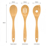 Dehaus Premium Bamboo Wooden Spoon (Set of 3)