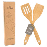 Dehaus Premium Bamboo Turner & Slotted Fish Slice (Set of 2)