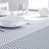 Dehaus Grey Wipe Clean PVC Table Cloth (Geo Diamond) PVC Tablecloth Dehaus Ltd