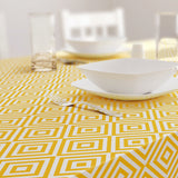 Dehaus Ochre Wipe Clean PVC Tablecloth (Geo Diamond) PVC Tablecloth Dehaus Ltd