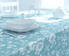 Dehaus Duck Egg Blue Wipe Clean PVC Tablecloth (Floral Bloom) PVC Tablecloth Dehaus Ltd