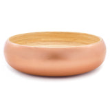 Dehaus Large Round Eco-Friendly Spun Bamboo Bowl, 30cm x 8cm - Rose Gold Fruit Bowl Dehaus Ltd