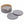 Load image into Gallery viewer, Dehaus Set of 6 Stylish Grey Spun Bamboo Coasters with Holder, Handmade Round Wooden Coaster Set (Grey/Natural)
