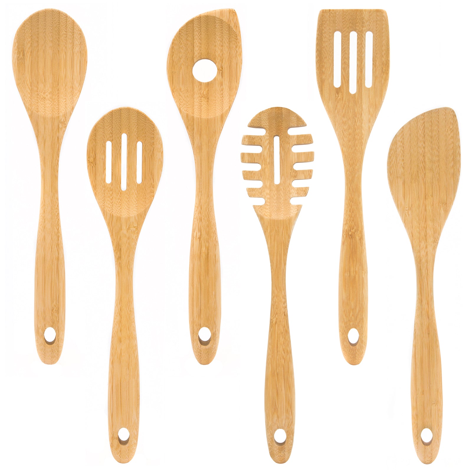 Dehaus Premium 6pc Bamboo Kitchen Utensils Set, 32cm x 6.5cm Kitchen Utensil Sets Dehaus Ltd.