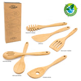 Dehaus Premium 6pc Bamboo Kitchen Utensils Set, 32cm x 6.5cm Kitchen Utensil Sets Dehaus Ltd.
