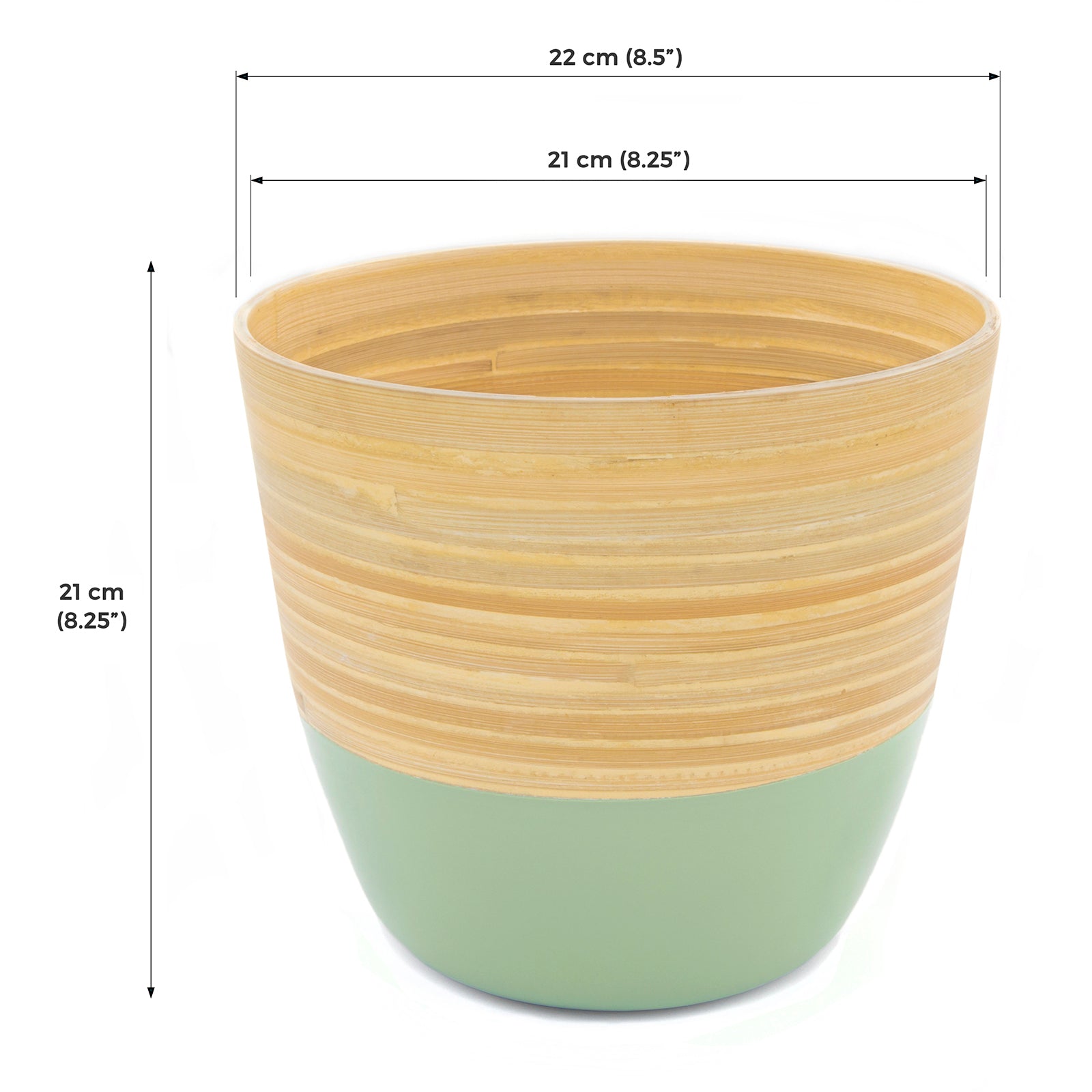 Dehaus Spun Bamboo Indoor Plant Pot (Sage Green)  Dehaus Ltd.