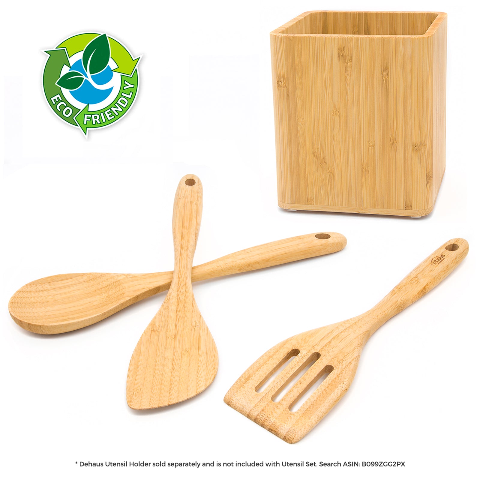 Dehaus Premium 3pc Bamboo Kitchen Utensils Set, 32cm x 6.5cm Kitchen Utensils Dehaus Ltd.