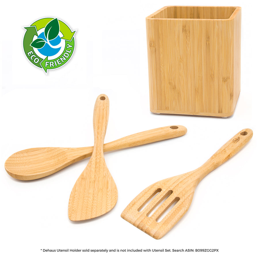Dehaus Premium 3pc Bamboo Kitchen Utensils Set, 32cm x 6.5cm
