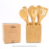 Dehaus Stylish Premium Bamboo Utensil Holder, 16.5cm x 14cm x 14cm Utensil Holder Dehaus Ltd.