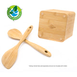Dehaus Stylish Premium Bamboo Utensil Holder, 16.5cm x 14cm x 14cm Utensil Holder Dehaus Ltd.
